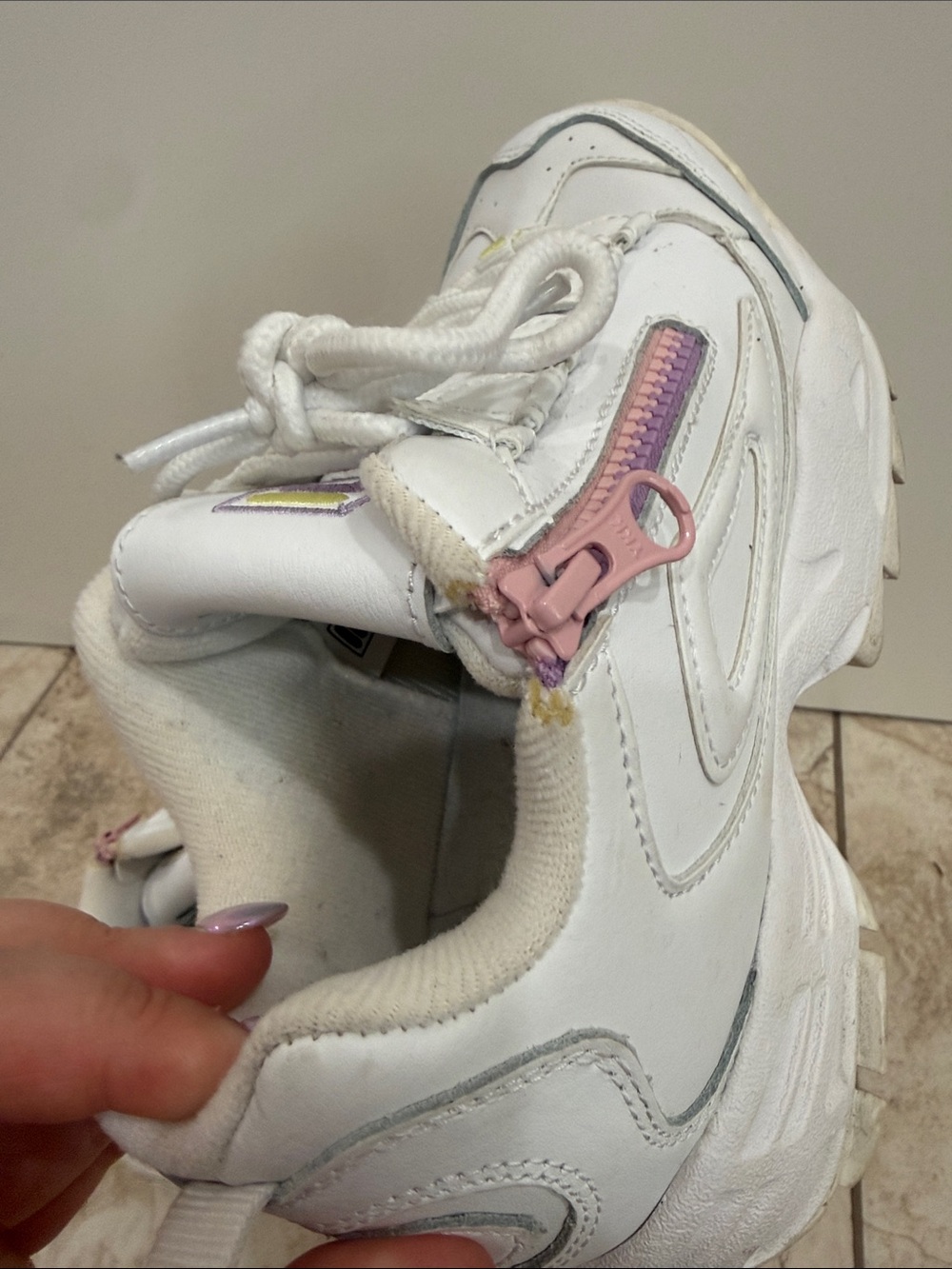 Womens Fila Disruptor 3 Zip Chunky Sneakers - Picture 8 of 10